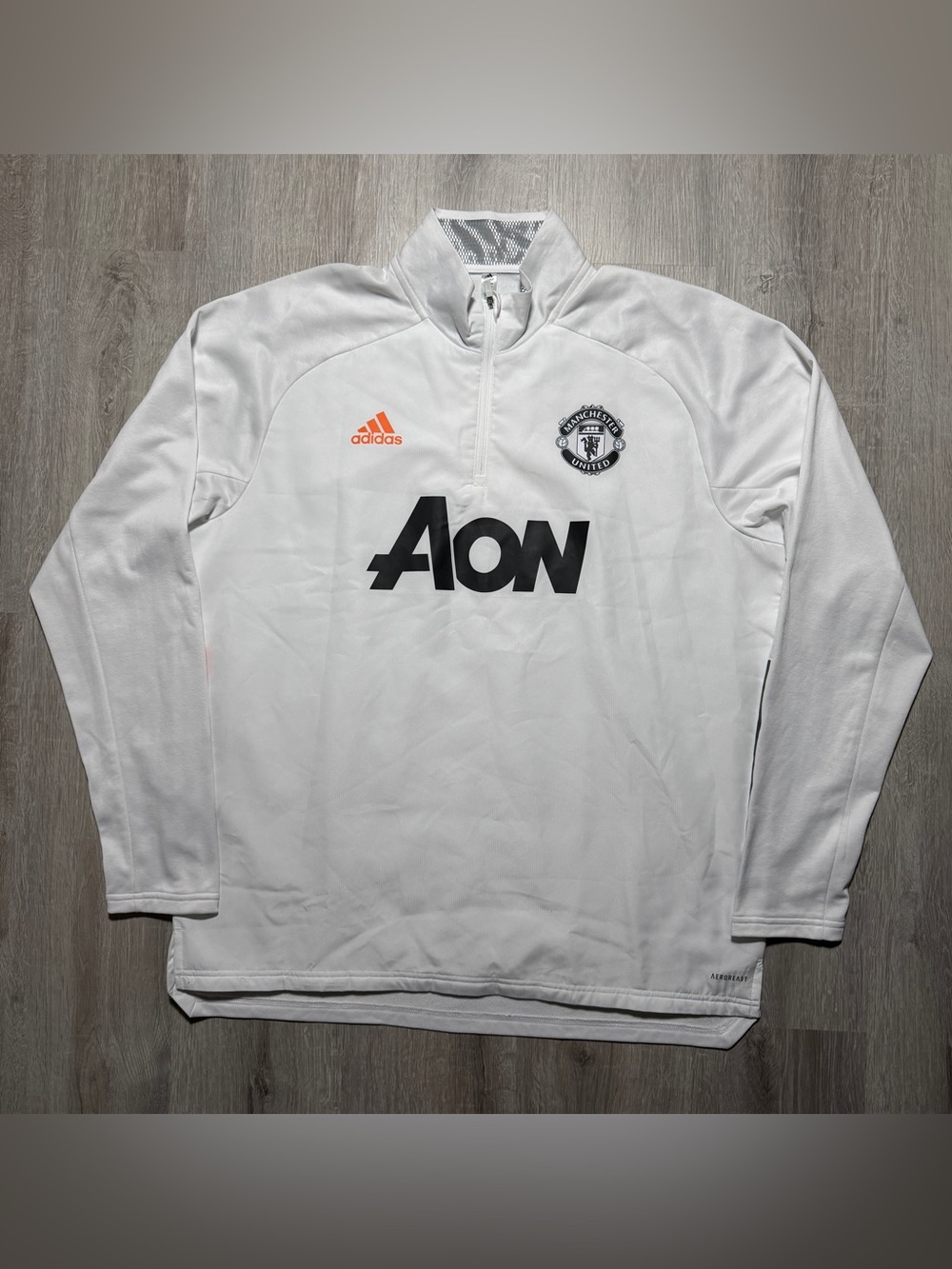 Adidas Manchester United White AON Training Top